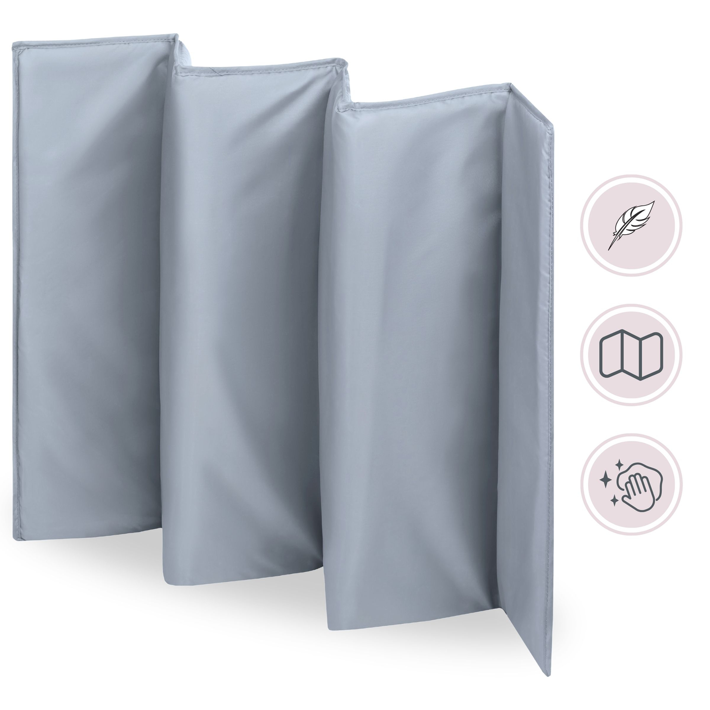 Reisebett/Laufstall 2 Ebenen mit Wickeltisch, Dach und Happy Traveler BASIC PLUS Matratze – grau