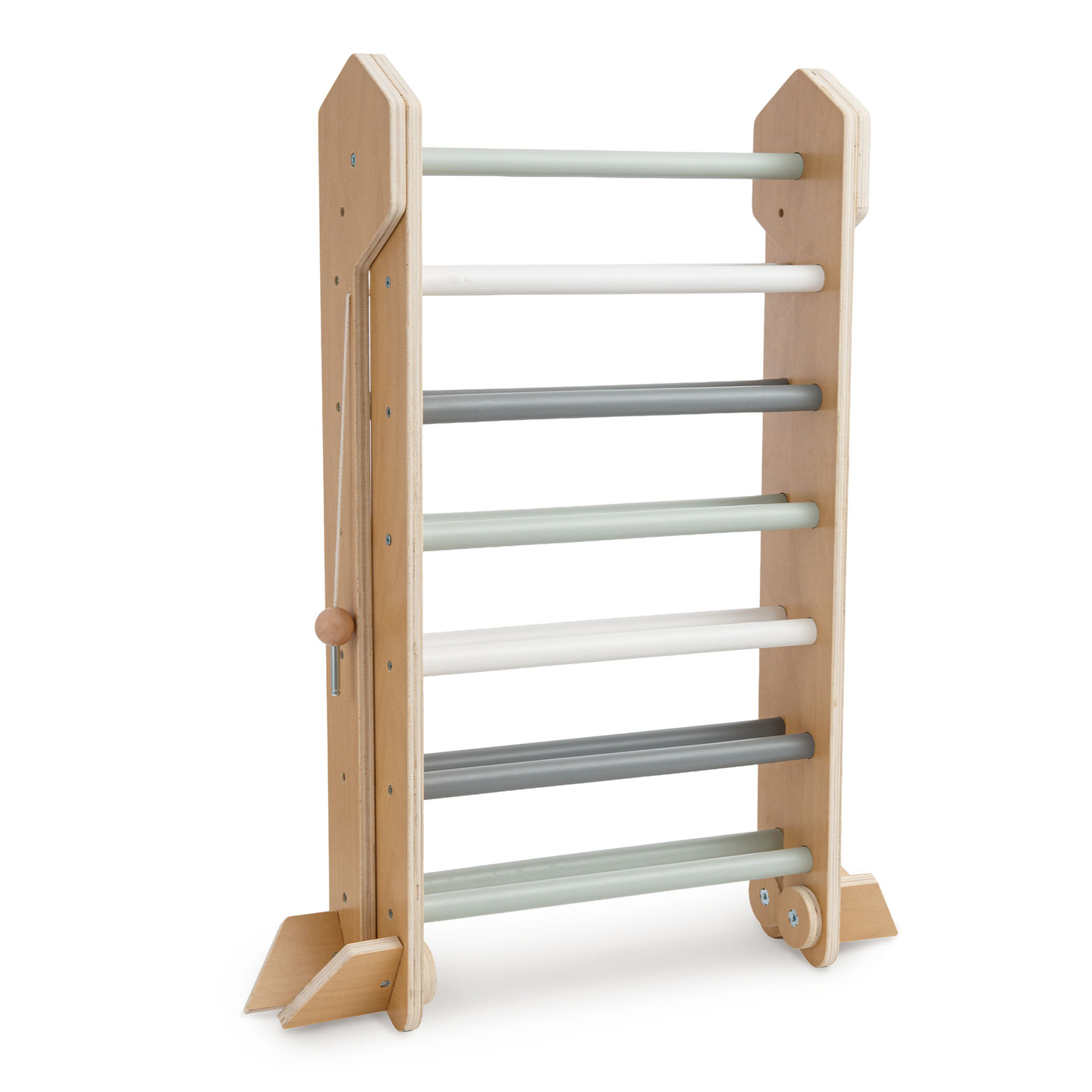 Indoor-Spielplatz aus Holz für Kinder – Kletterwand, Rutsche, Kletterbogen/-wippe und Pikler-Dreieck