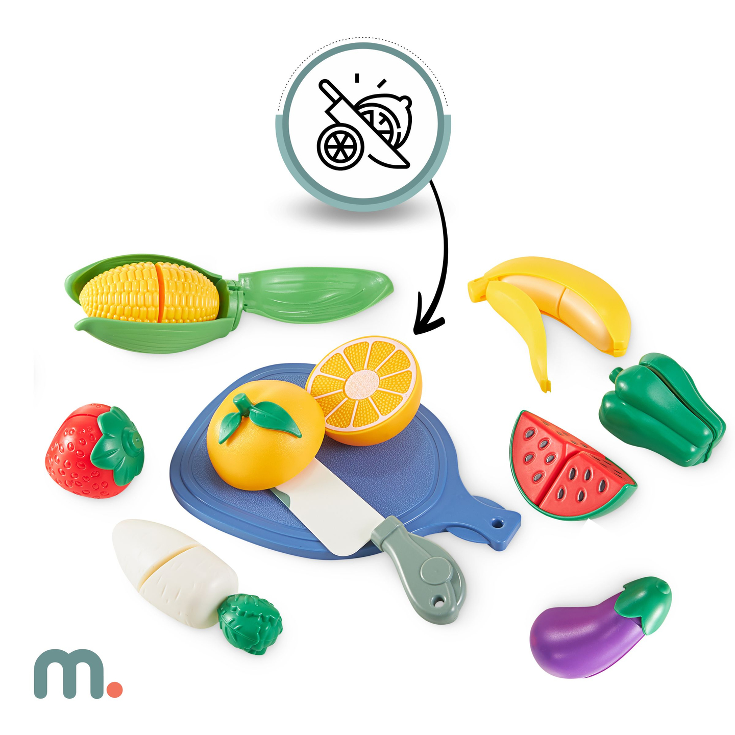 XXXXL große interaktive Holzküche mit LED-Beleuchtung, Waschmaschine, Mikrowelle, Kaffeemaschine und Obst- und Gemüseset - 50 Elemente