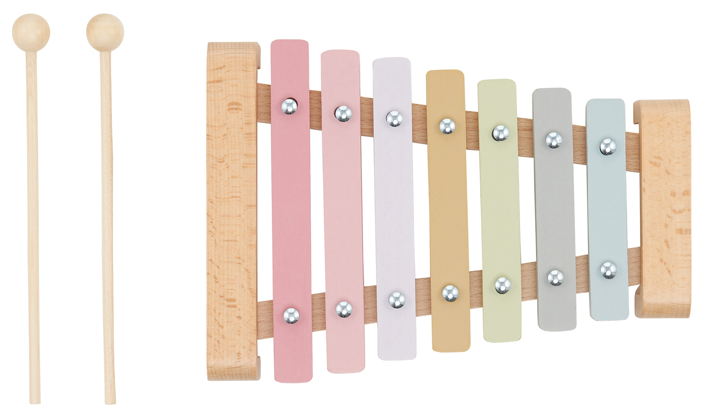 Holzbecken - Xylophon für Kinder, Farben des Regenbogens