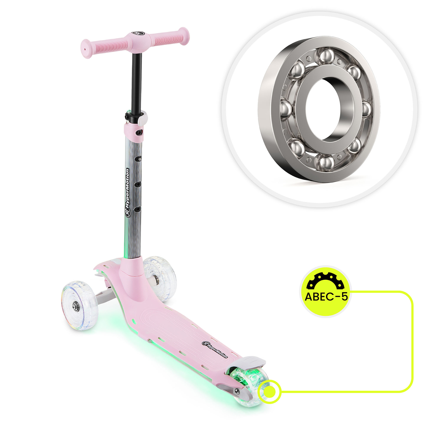 HyperMotion BECKY Balance-Scooter – RGB-LED-Beleuchtung, pink