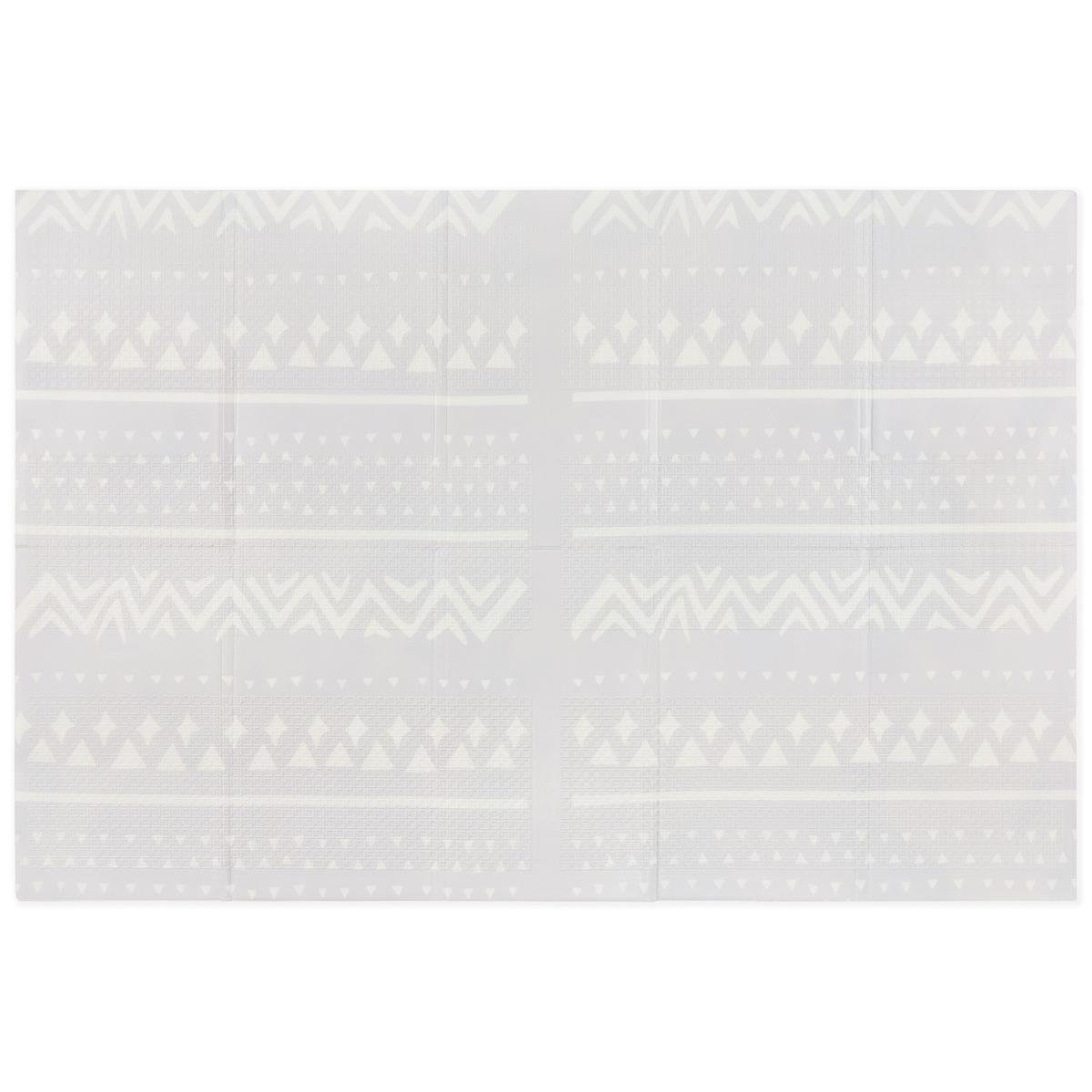 Doppelseitig faltbare Schaumstoffmatte 180 x 120 x 1cm - Exotische Elefanten/Delicate Grey