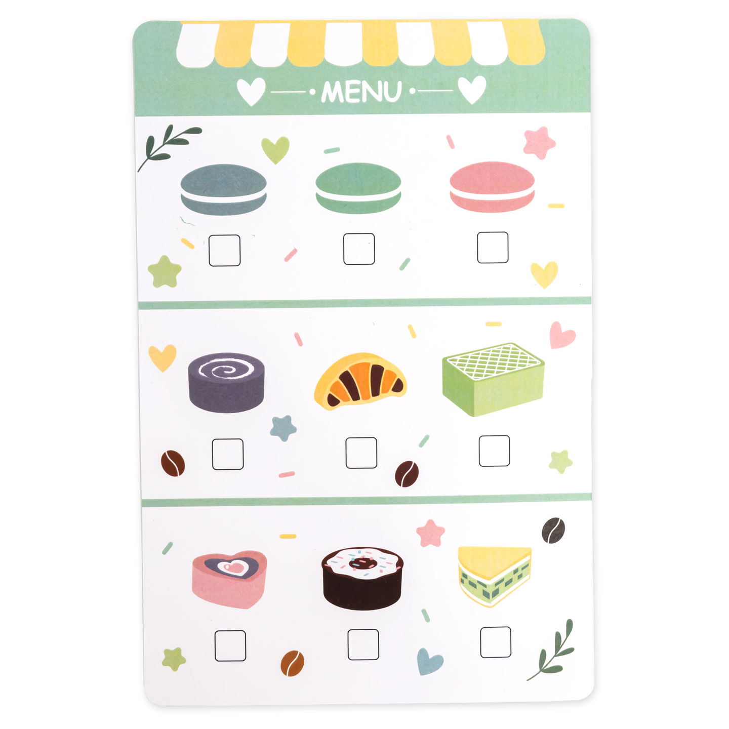 Ein großes Holzcafé und eine Eisdiele mit Magnettafel, Kaffeemaschine und Eis- und Dessertset - über 70 Teile!