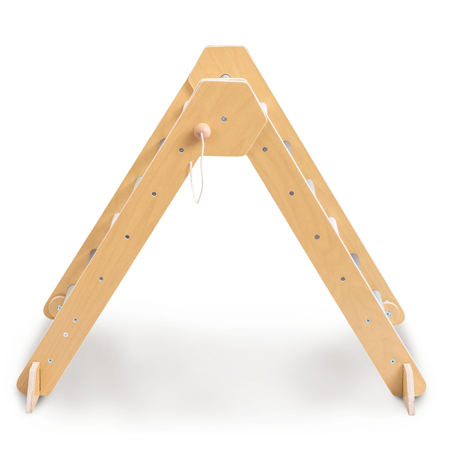 Indoor-Spielplatz aus Holz für Kinder – Kletterwand, Rutsche, Kletterbogen/-wippe und Pikler-Dreieck