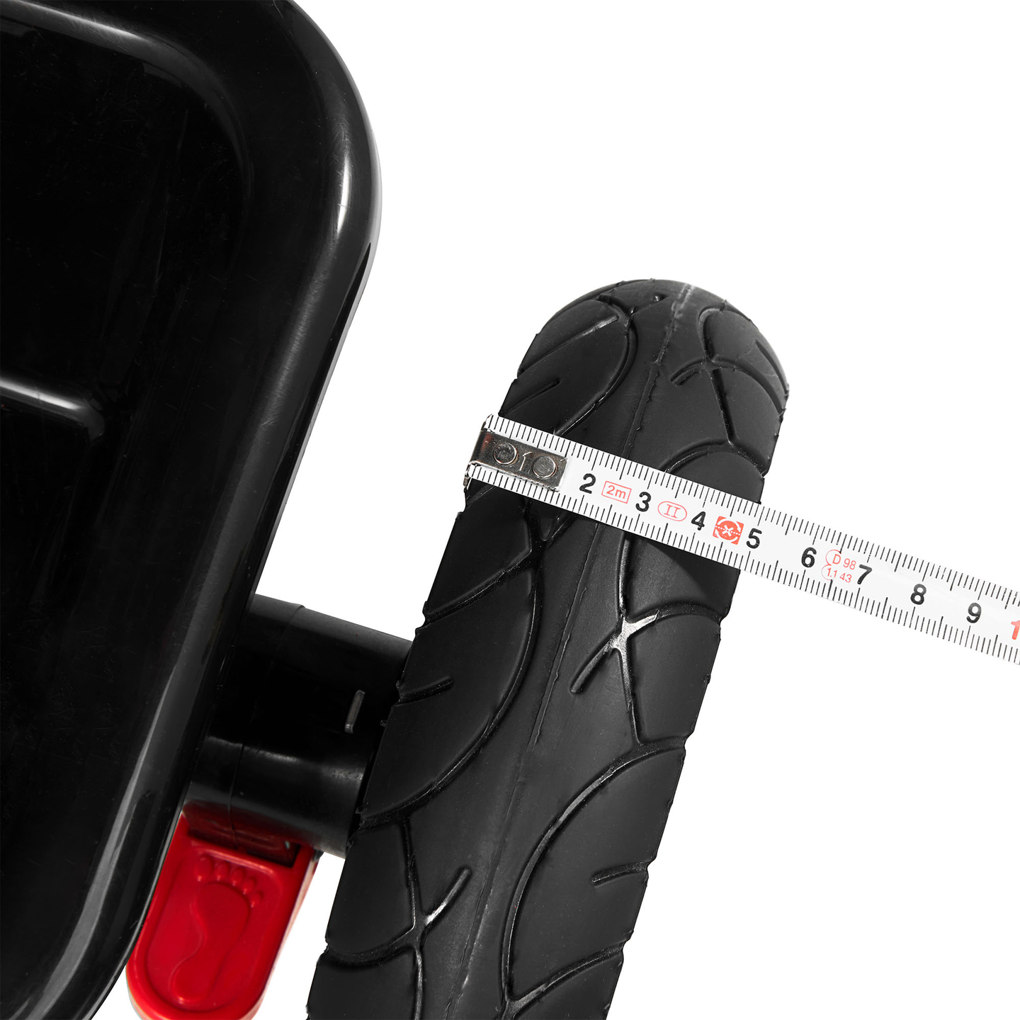 Dreirad für Kinder 1-4 Jahre - TOBI FREY - Farbe grau - drehbar - gepumpte Räder + Schieber