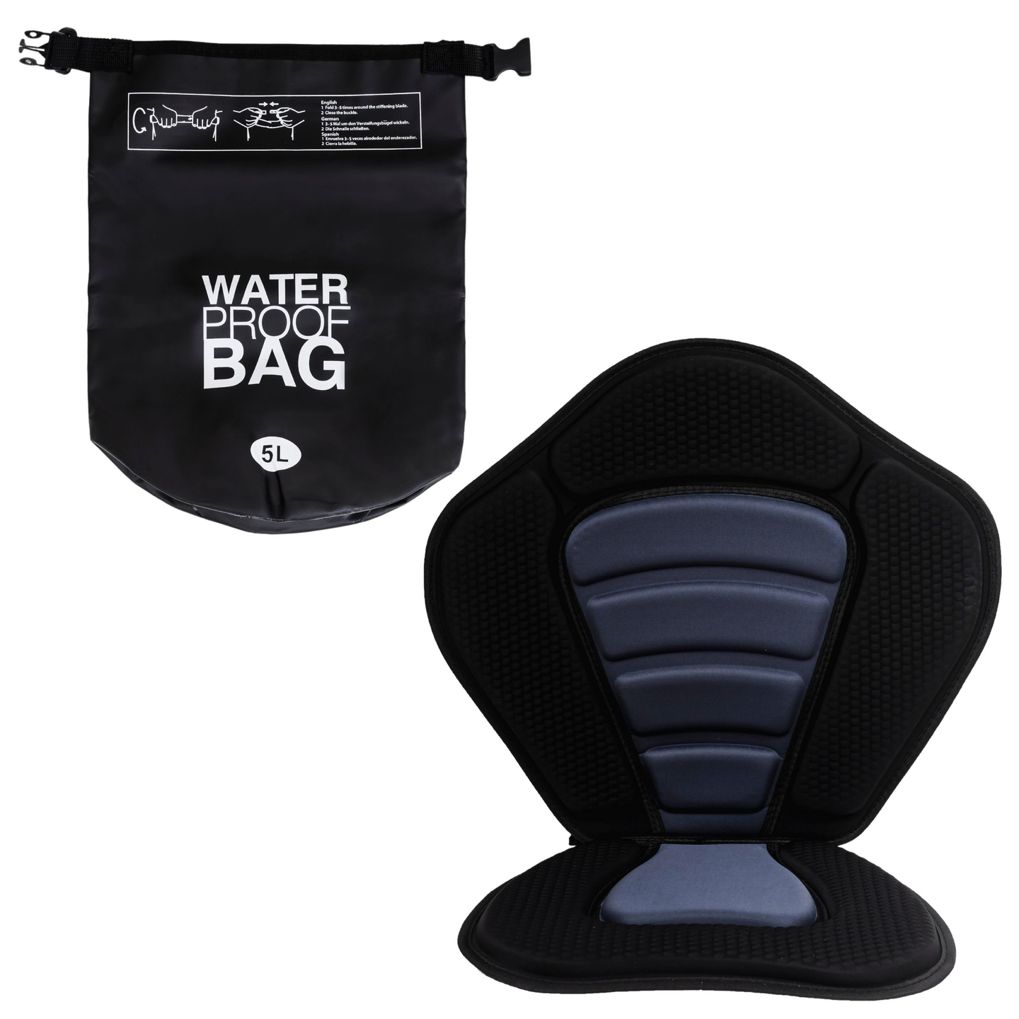 Aufblasbares SUP Stand Up Paddle Board 320 cm mit Paddel und Sitz – HyperMotion WAVE BOOST 320