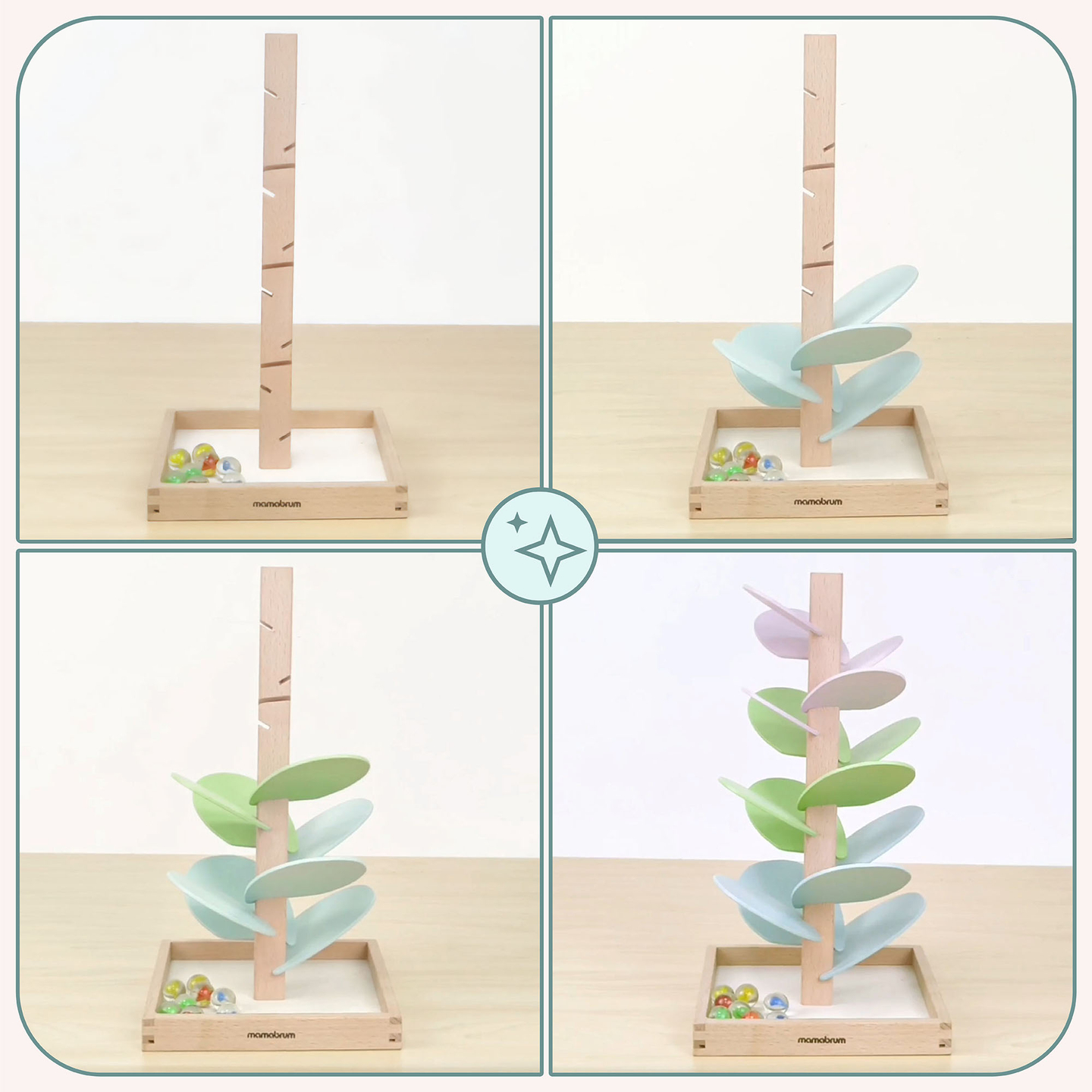 Holz-Kulodrom - Klangbaum mit Kugeln