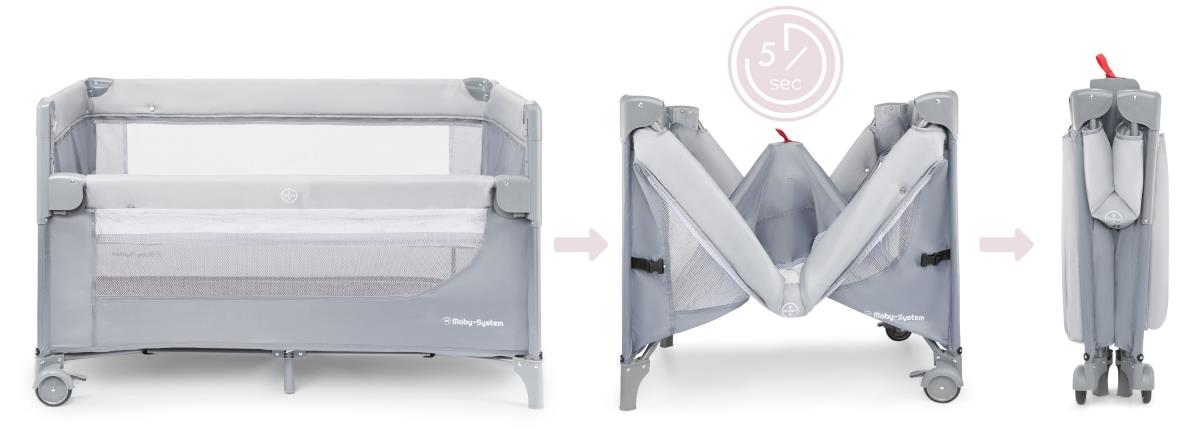 Closely 3-in-1-Tragetasche mit Wickeltisch, Matratze und Tragetasche