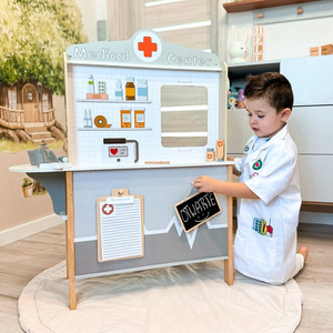 Arztpraxis aus Holz Krankenhaus XXL - Arztset mit Zubehör