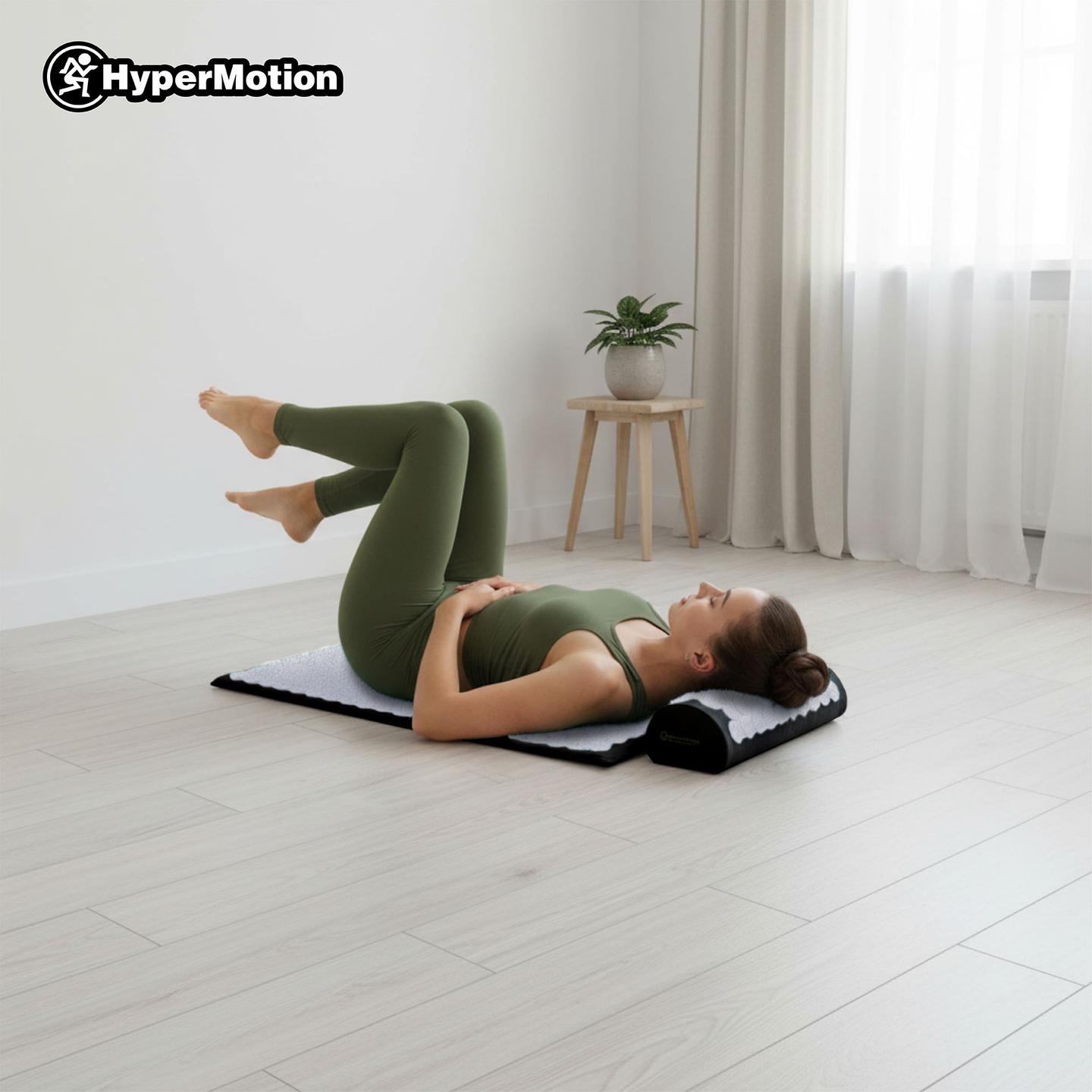 Akupressurmatte mit Kissen und Bezug – 72 cm HyperMotion schwarz-weiß