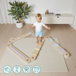 Großer Sinnespfad aus Holz - Balancierstrecke - 9 Elemente