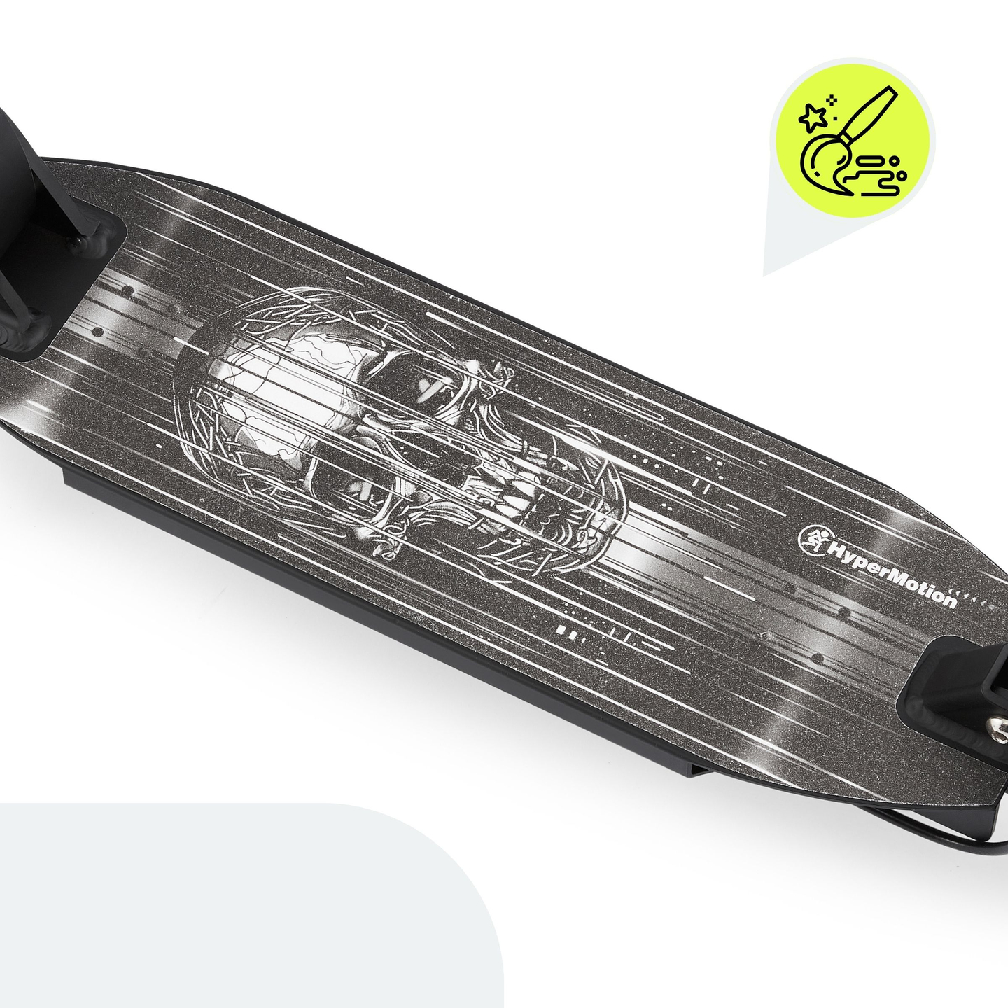 Zweirädriger Roller für junge Erwachsene - mit Stoßdämpfer - HyperMotion Skyline - schwarz, Aluminium - 100kg