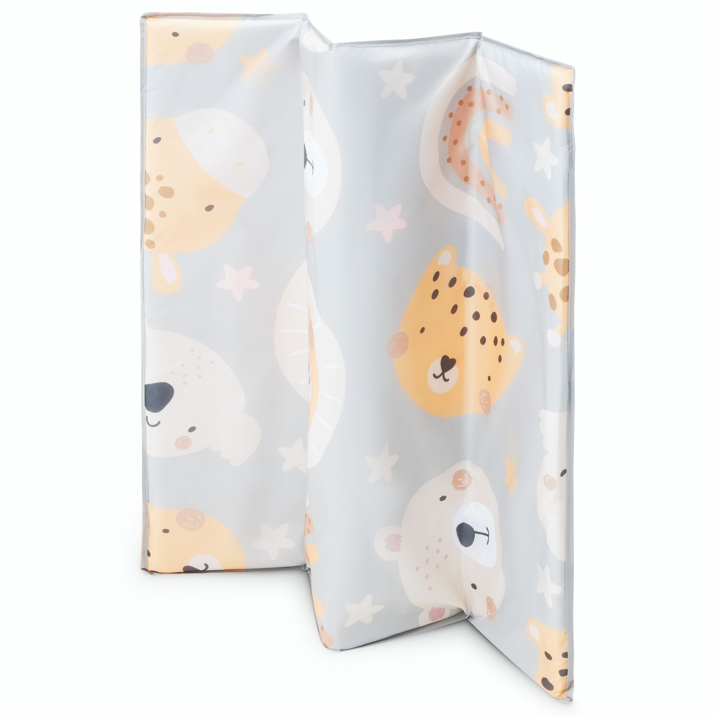 Zusammenklappbares Laufgitter, Babyreisebett mit Matratze und Tragetasche - Teddybär