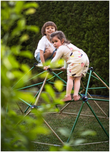 HyperMotion Kinder-Kletterkuppel XL, Geodom, Garten-Spielplatz, Durchmesser: 1,8 m