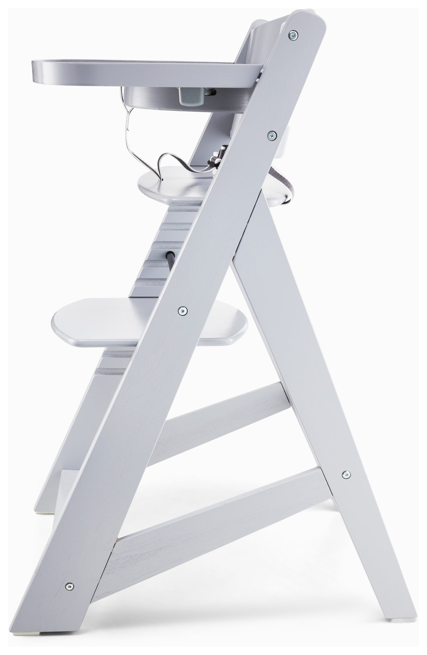 Holz-Hochstuhl Moby-System WOODY - grau