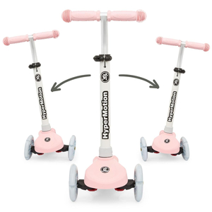 TRINGO dreirädriger Balance-Scooter, 3-8 Jahre alt – rosa + leuchtende LED-Räder
