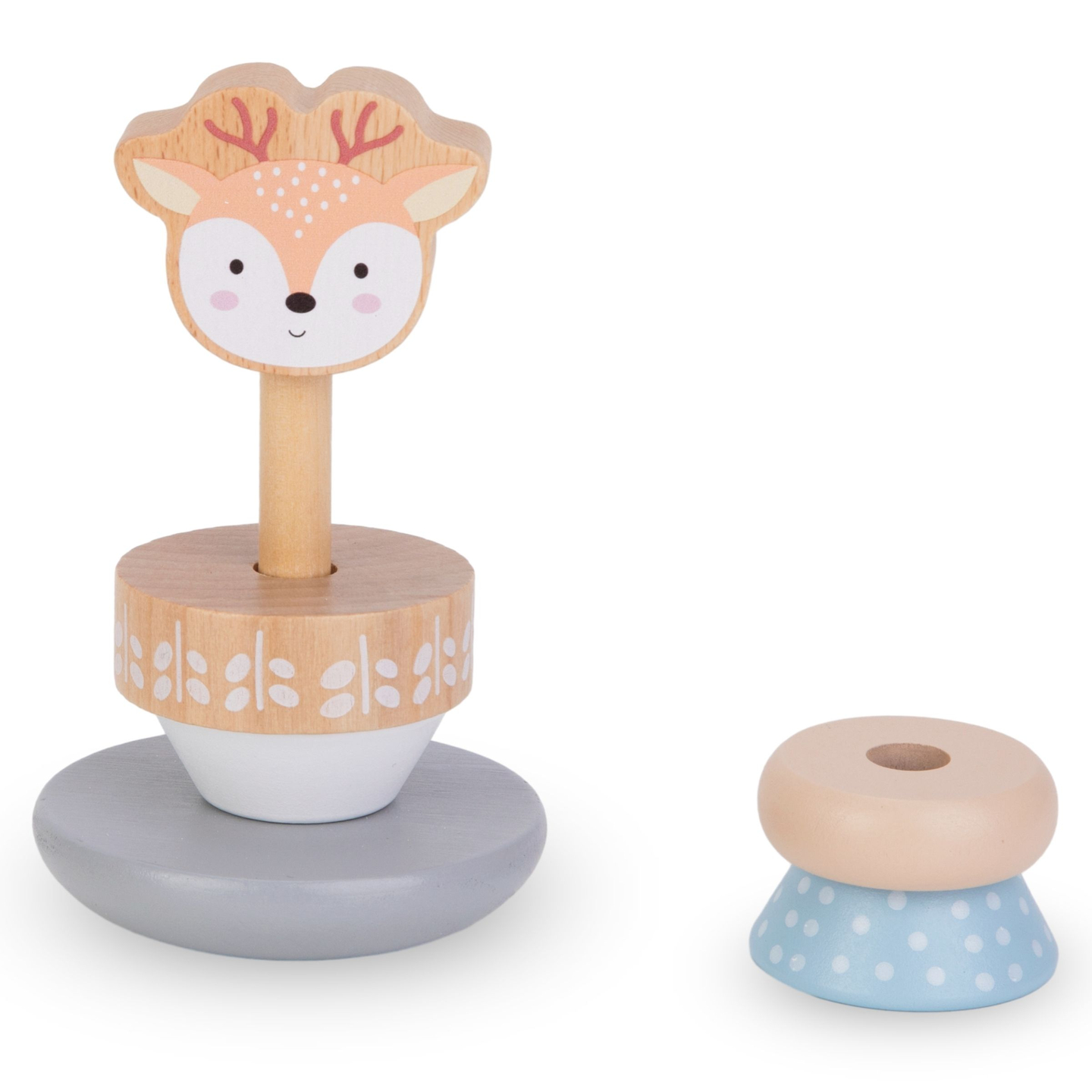 Set mit Holzspielzeug - buntes Geflecht, Pyramide Deer, Sortierer Penguin