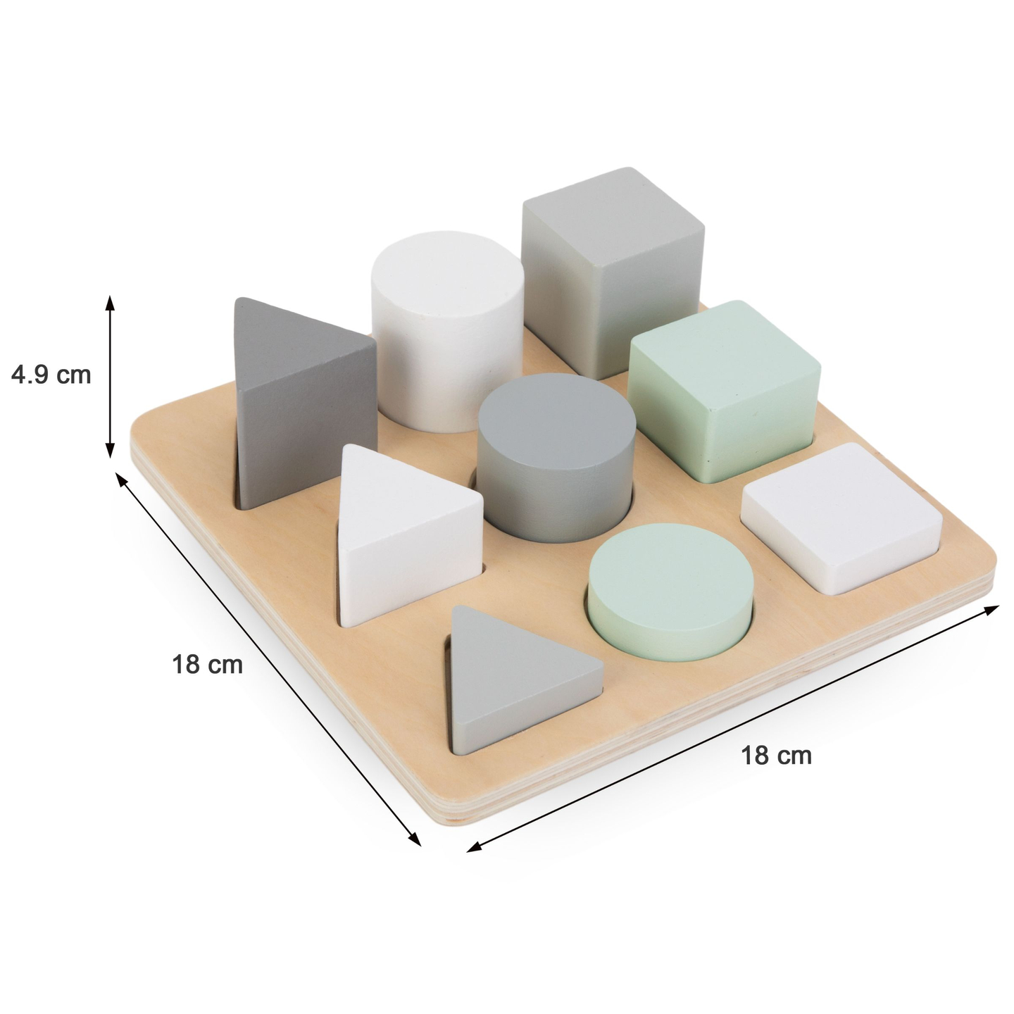Holzpuzzle - Sortierer - Drei Figuren