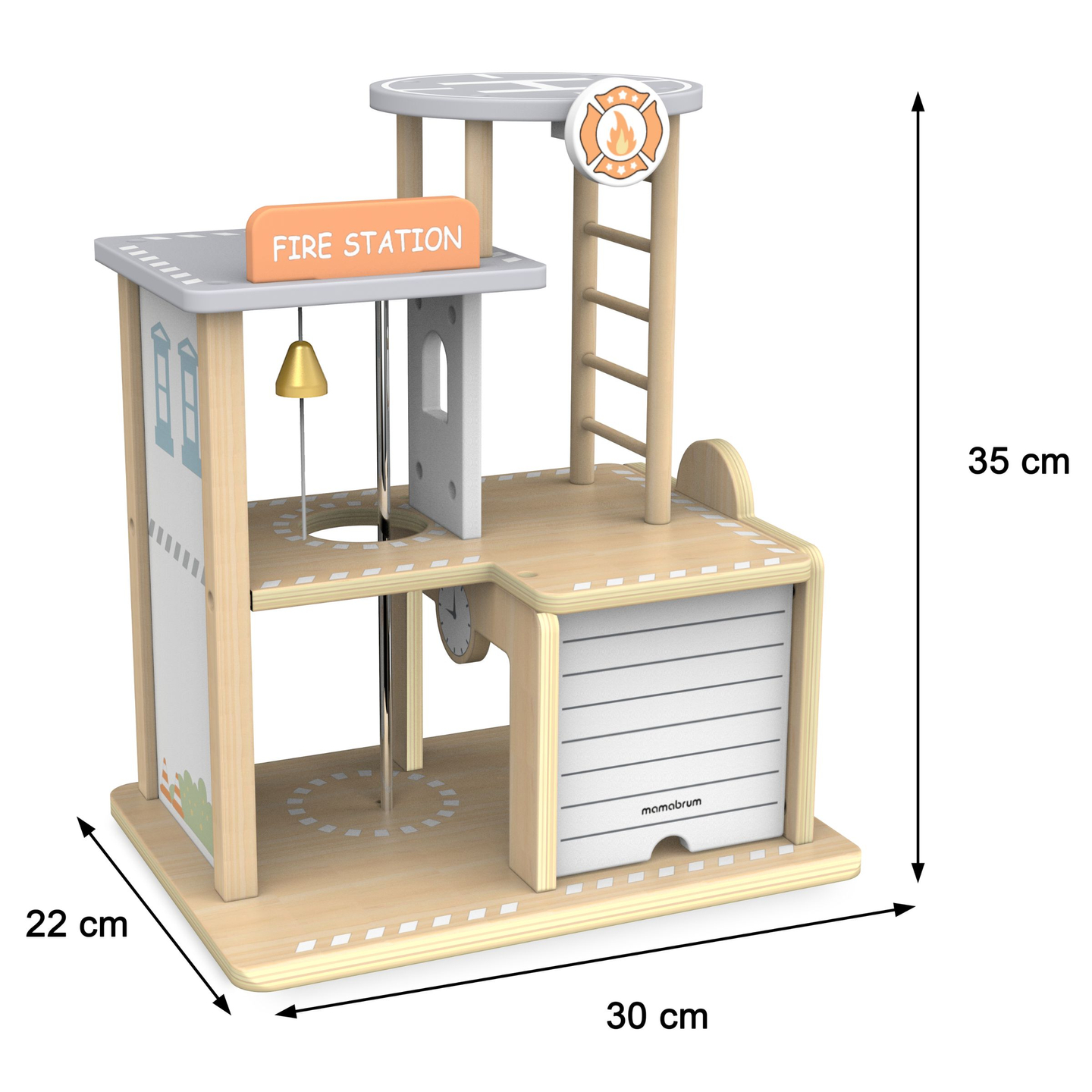 Hölzerne Feuerwache mit Zubehör, Feuerwehr