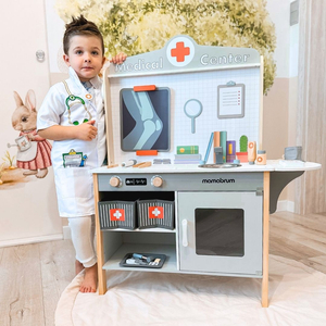 Arztpraxis aus Holz Krankenhaus XXL - Arztset mit Zubehör