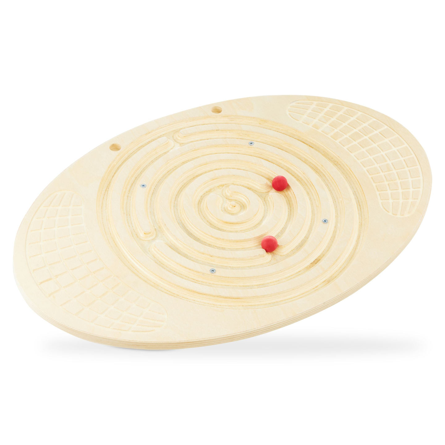 Balancierbrett aus Holz mit Labyrinth und Kugeln - Balancierwippe