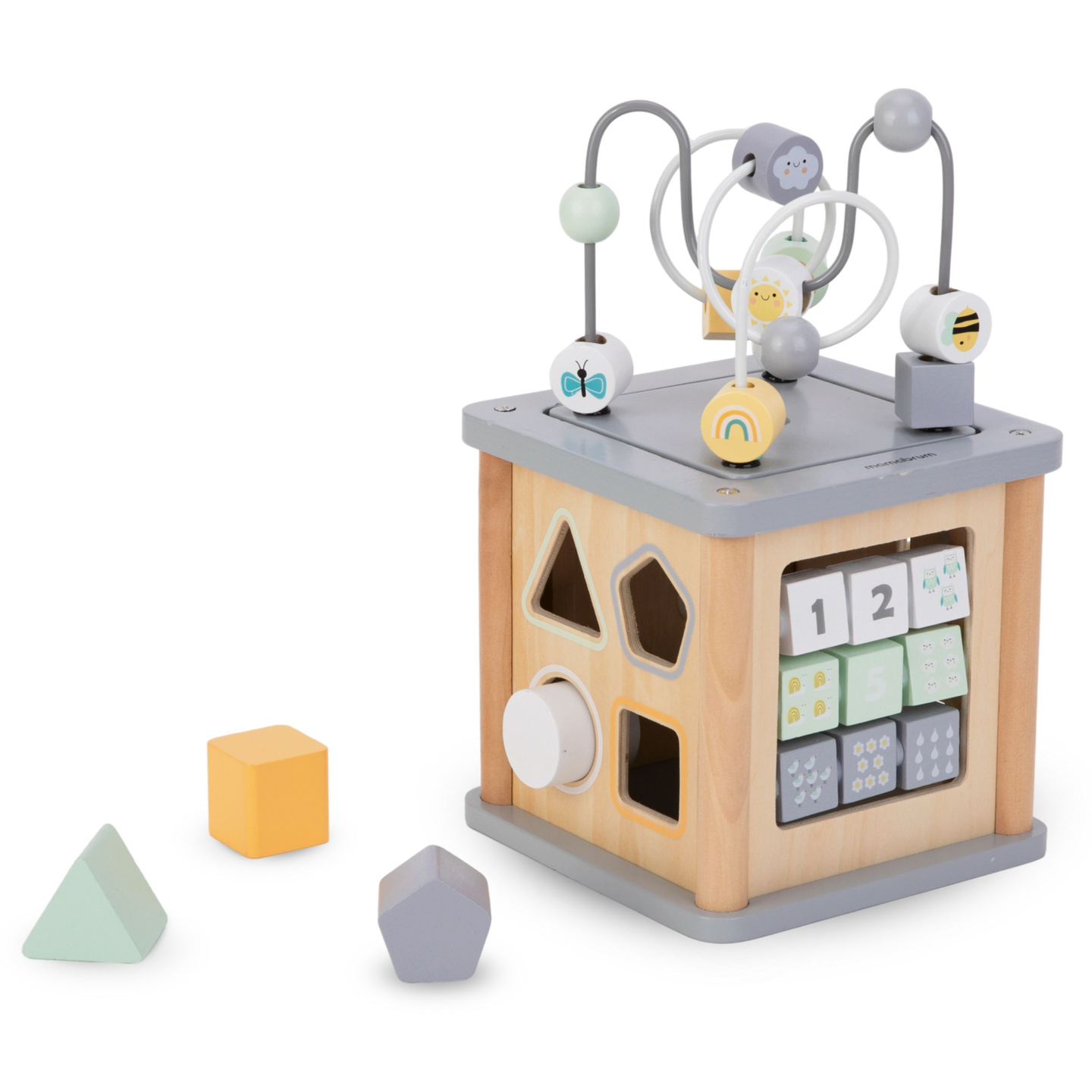 Montessori Lernwürfel aus Holz - Motorikschleife