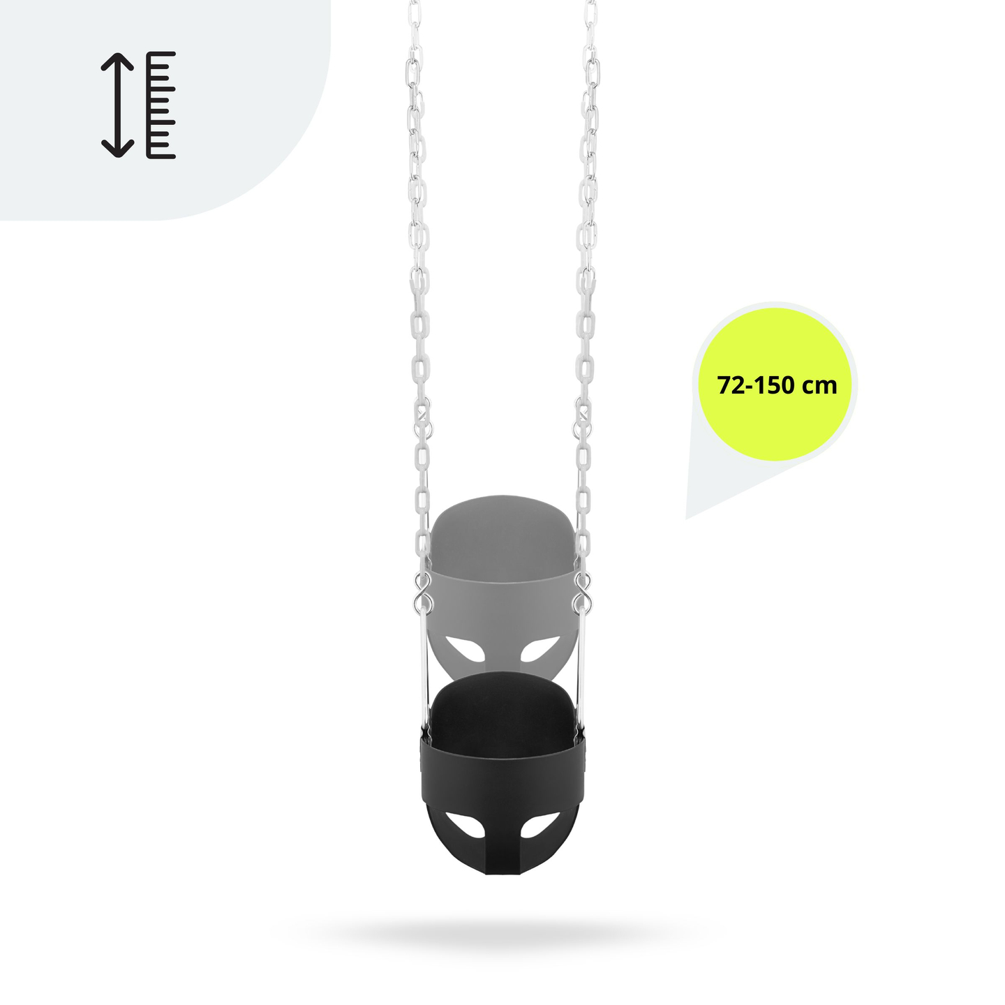 HyperMotion Kleinkind-Kettenschaukel mit hoher Rückenlehne