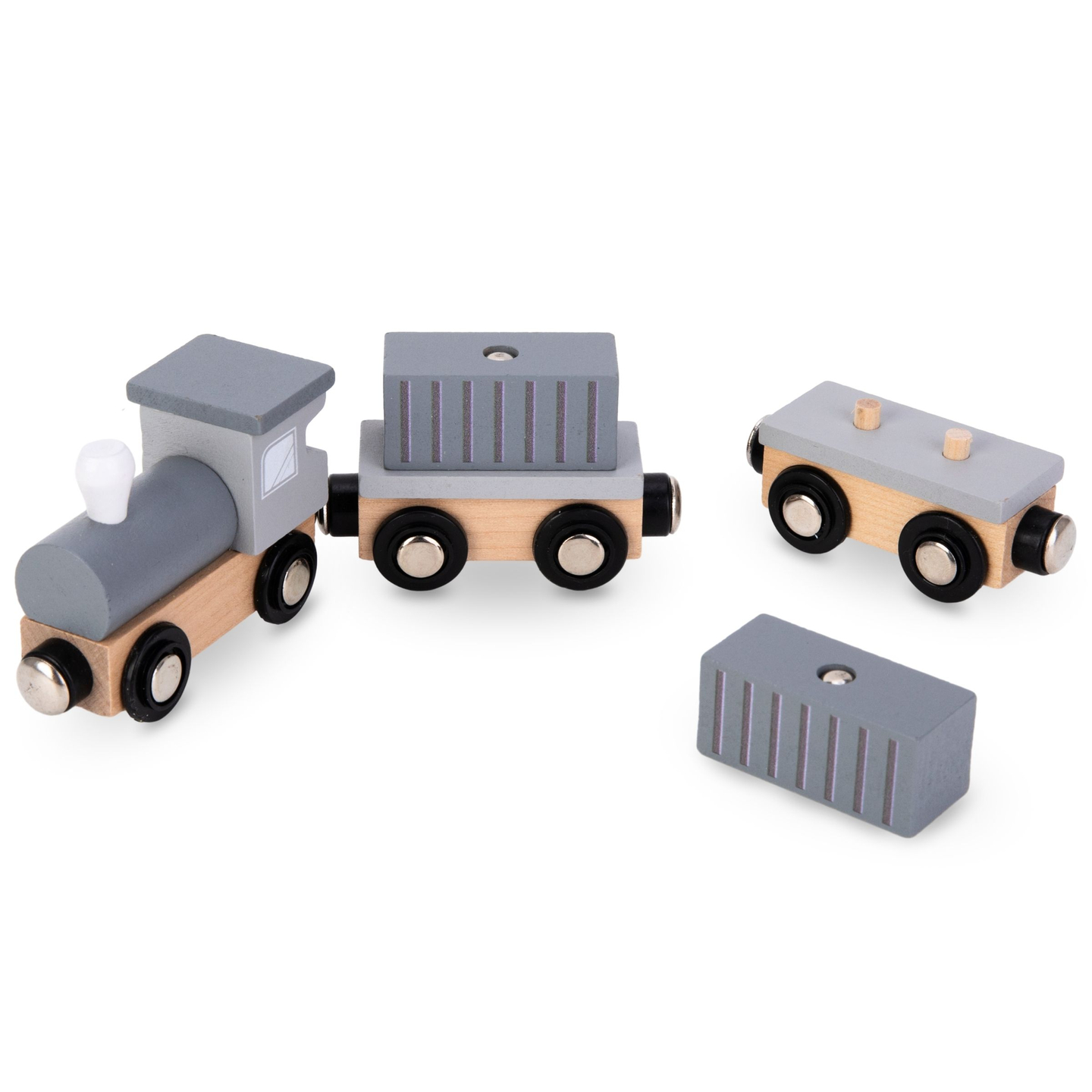 Hafenmobilkran mit Magnetwinde und Zubehör - Holzset