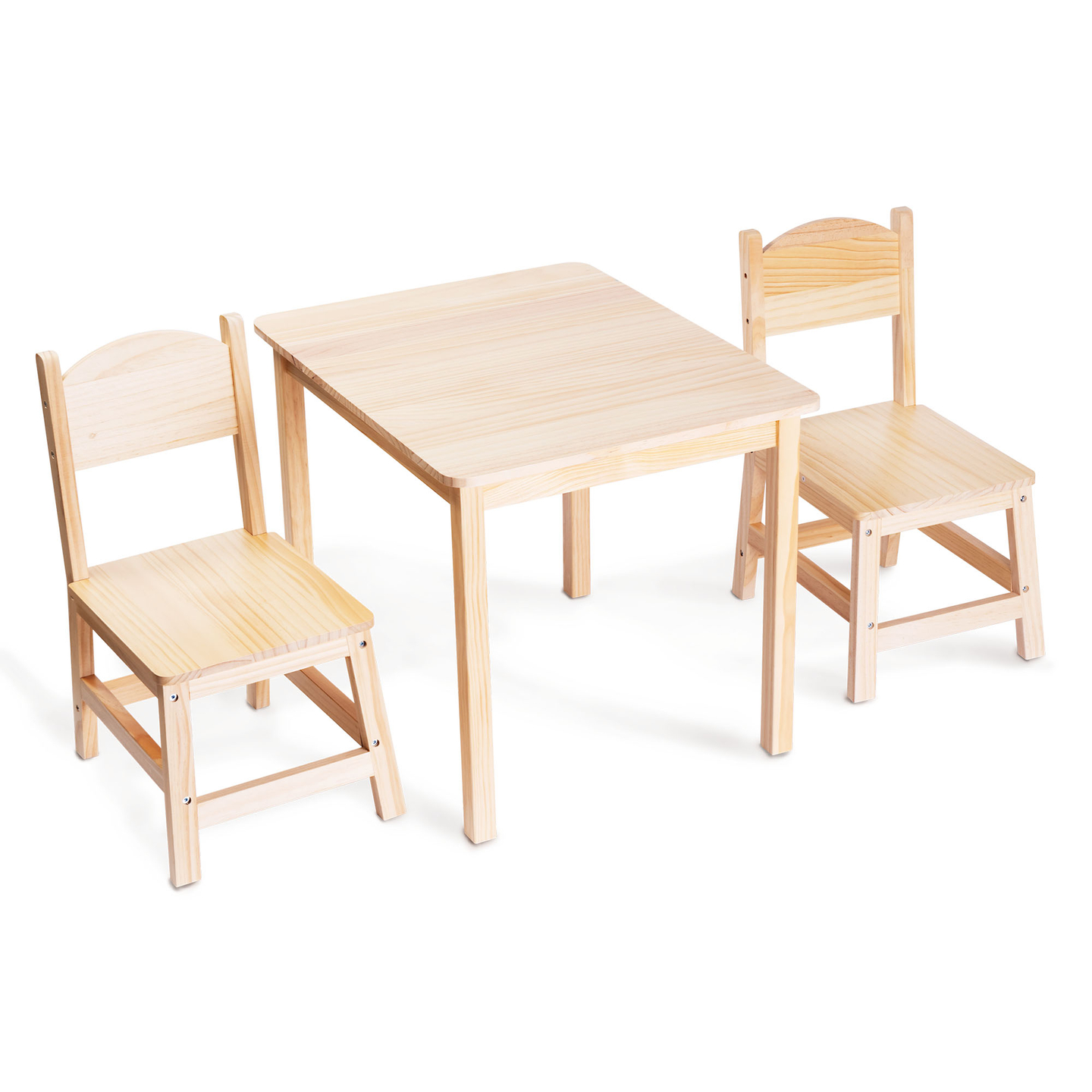 Holztisch und 2 Stühle - Set für Kinder