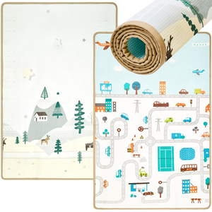 Beidseitige Schaummatte – Märchenwelt / winterliche Stadt