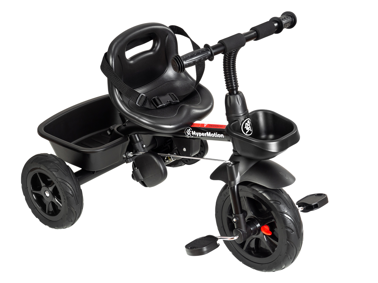Dreirad HyperMotion TOBI VECTOR - dauerhaft aufgepumpte Räder + Schieber. Farbe: schwarz.