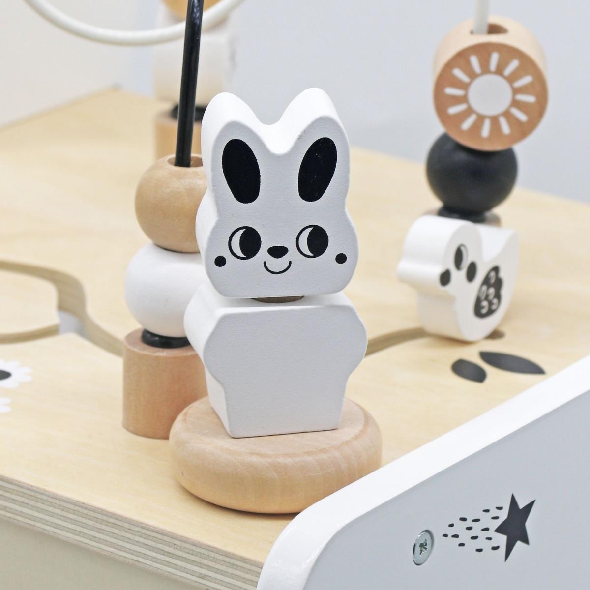 6in1 Holzkinderwagen, Lauflernwagen mit Lerntischfunktion