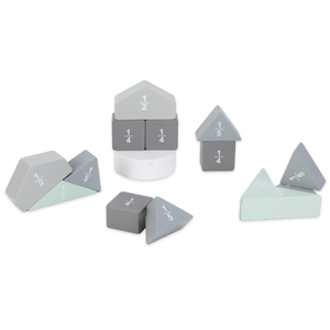 Holzpuzzle - Montessori Puzzles - Brüche und geometrische Figuren