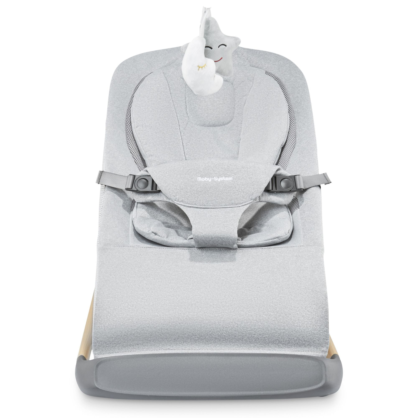2-in-1-Schaukelstuhl Moby-System LILY - grau