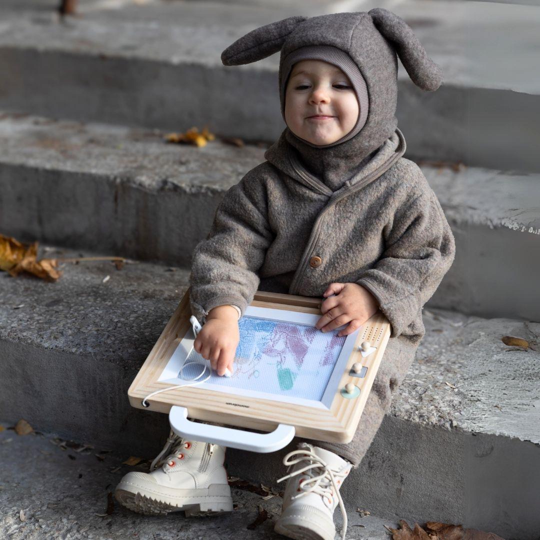 Holz-Sammelalbum mit Stempeln – Zeichenbrett