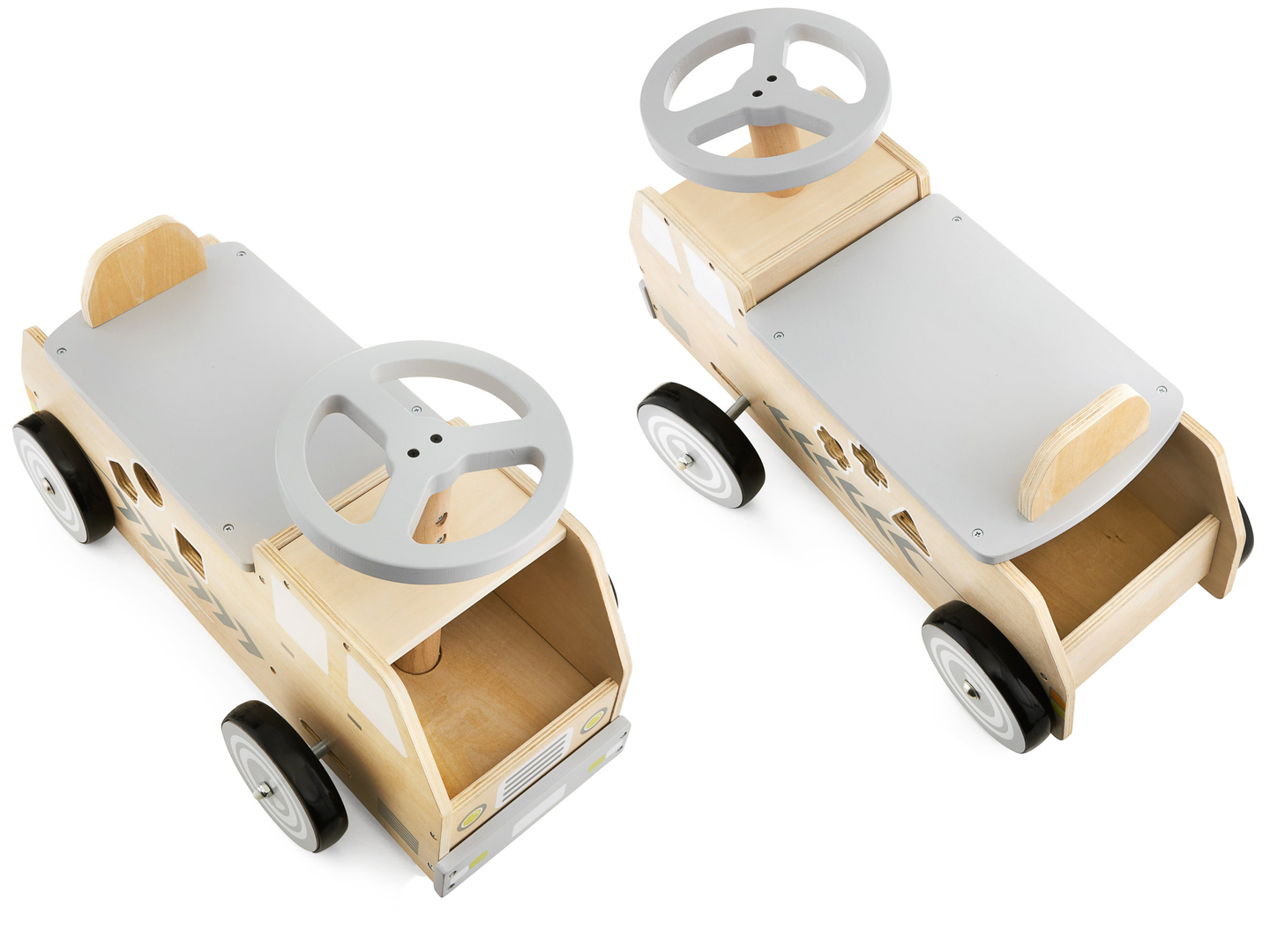 Holzfahrzeug, Auto, Spielzeugauto mit Klötzen