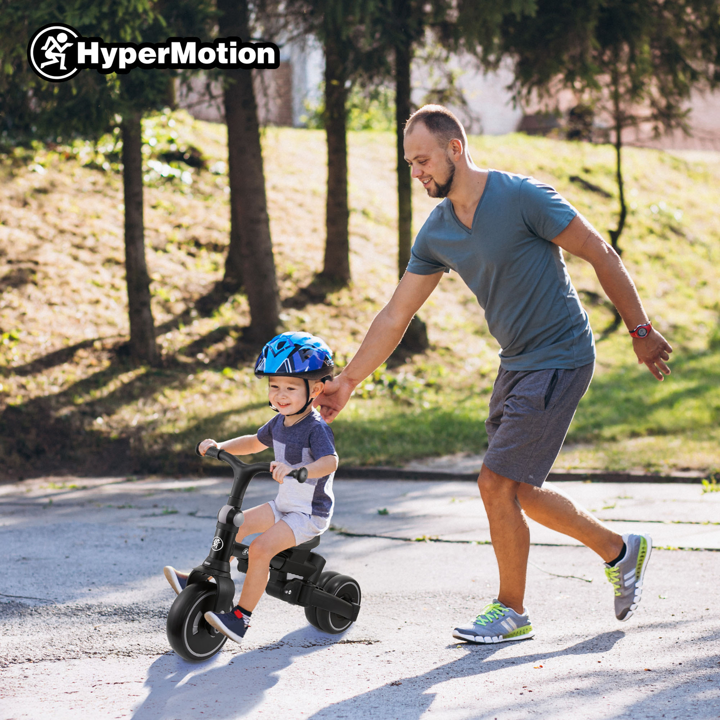 8in1 Multifunktions-Dreirad TOBI FOREST - grau