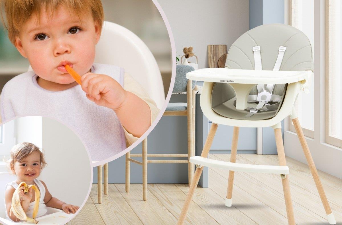 AMELIA Fütterungsstuhl 3in1 Moby-System, grau