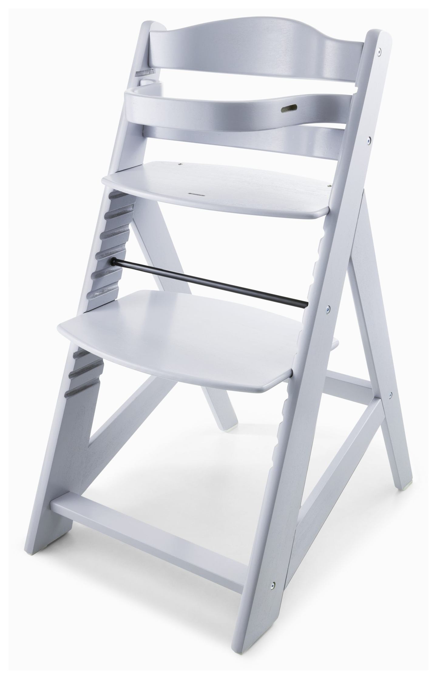 Holz-Hochstuhl Moby-System WOODY - grau