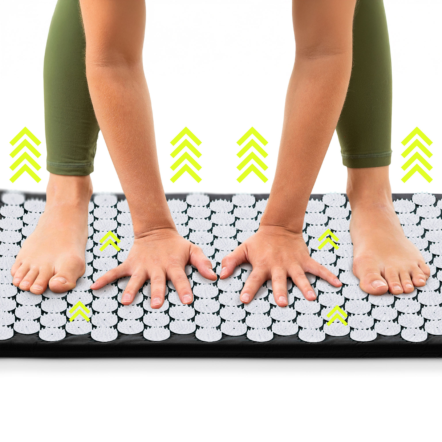 Akupressurmatte mit Kissen und Bezug – 72 cm HyperMotion schwarz-weiß