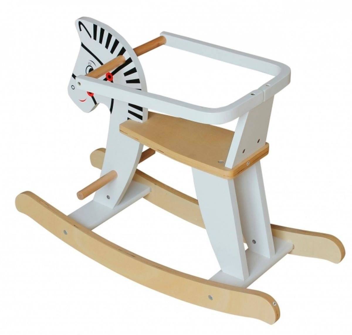 Holzschaukelpferd mit Schutzgitter K11