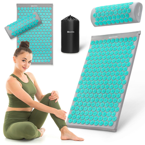 Akupressurmatte mit Kissen und Bezug - 72 cm HyperMotion grau-mint