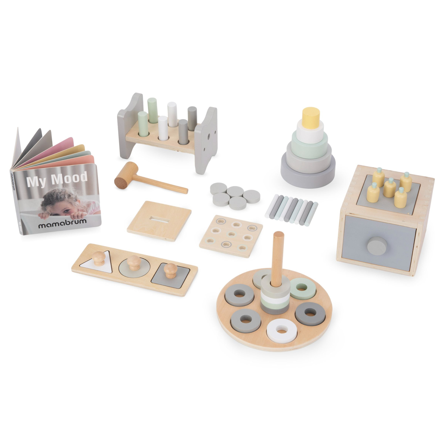 Montessori-Pädagogik-Box für Kleinkinder - 6 Spielzeuge