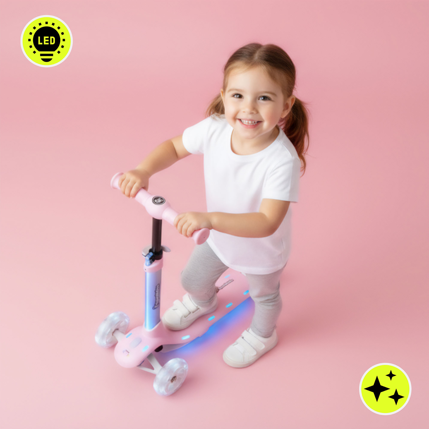 HyperMotion BECKY Balance-Scooter – RGB-LED-Beleuchtung, pink