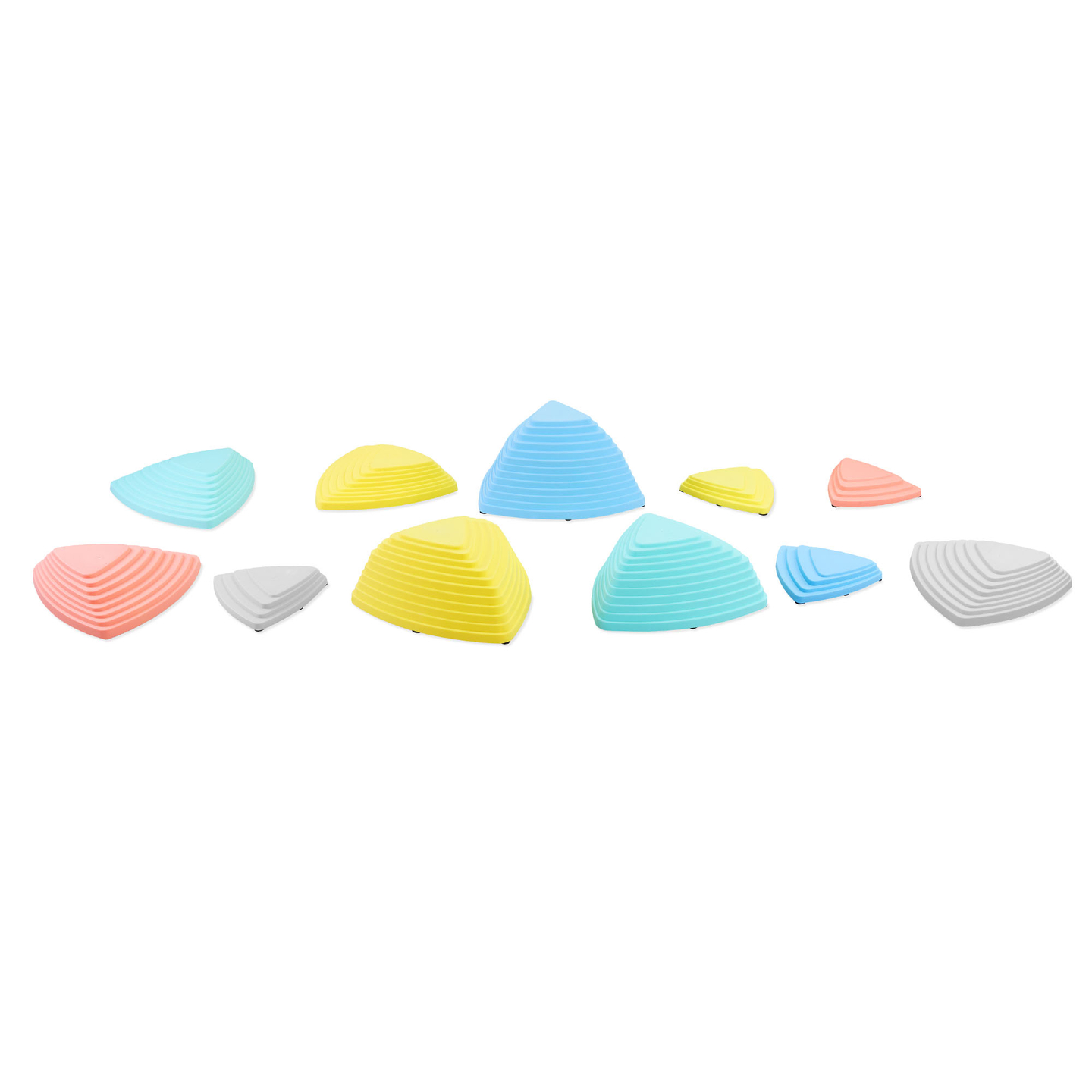 Farbige Ausgleichssteine - 11 Stück
