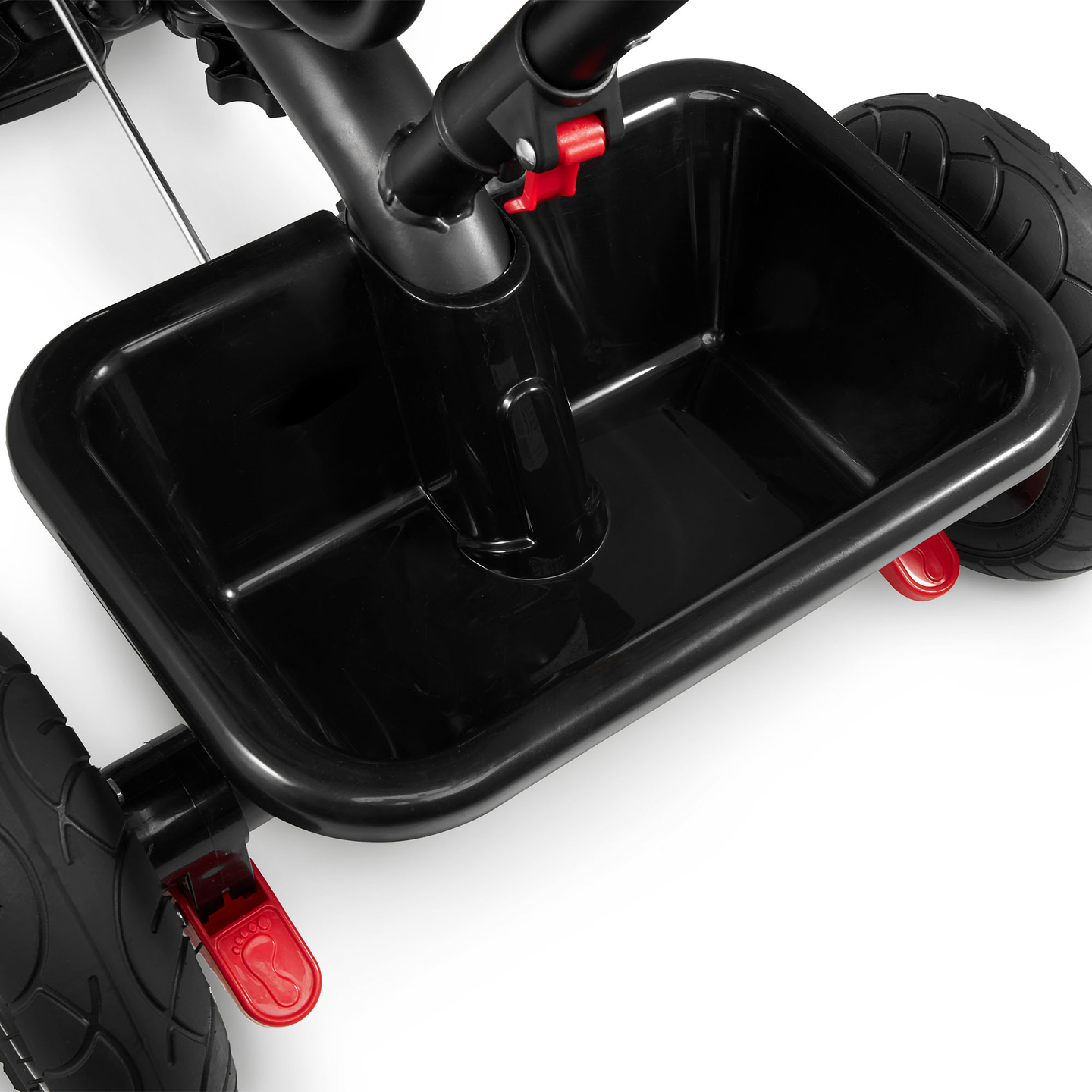 Dreirad für Kinder 1-4 Jahre - TOBI FREY - Farbe grau - drehbar - gepumpte Räder + Schieber