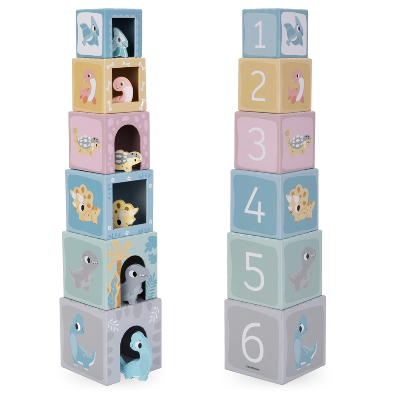 Turmsortierer mit Figuren Dinosaurier