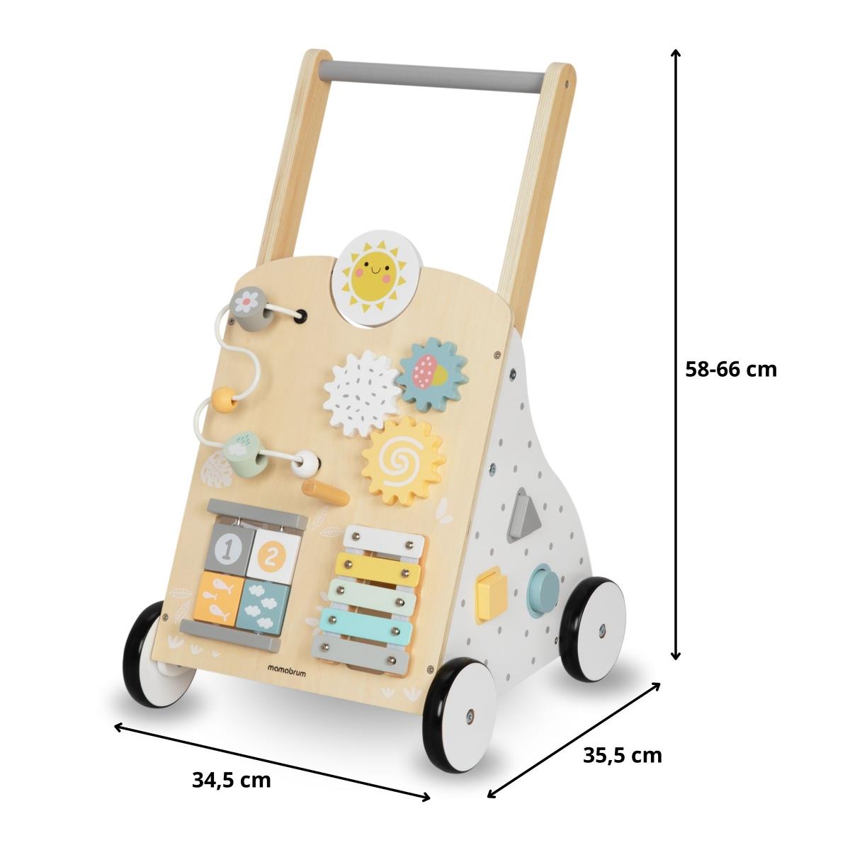 Pädagogische Lauflernhilfe 8in1 / Babystoßer - Manipulationsbrett