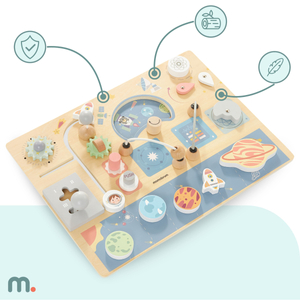 Manipulationsbrett aus Holz - Kosmos