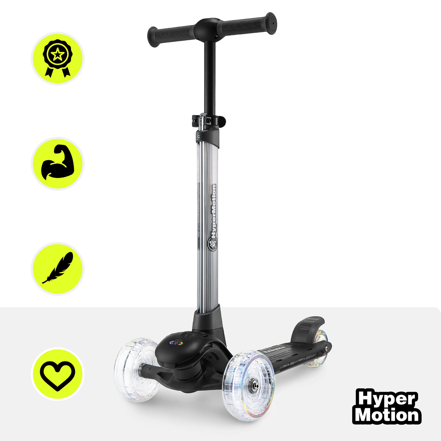 HyperMotion BECKY Balance Scooter – RGB-LED-Beleuchtung, schwarz